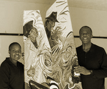 sounds of perpetual spring is a sculpted painting created by lucious webb and charlottte riley-webb